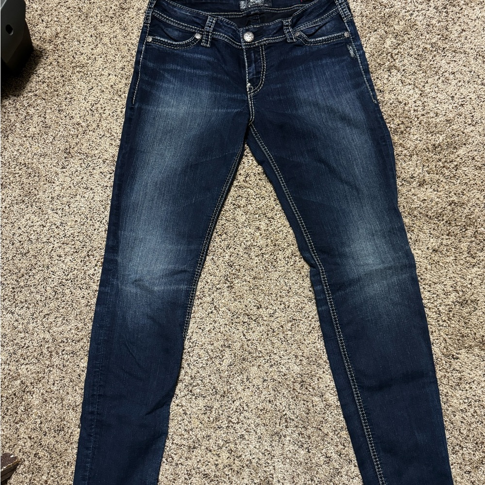 Suki Mid Super Skinny Silver Brand Jeans